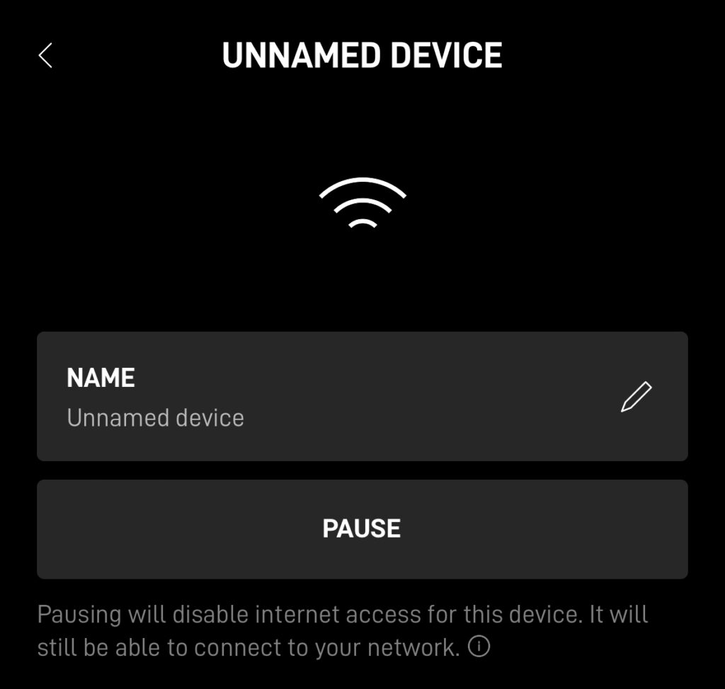 Pause a device on your Starlink Wifi network
