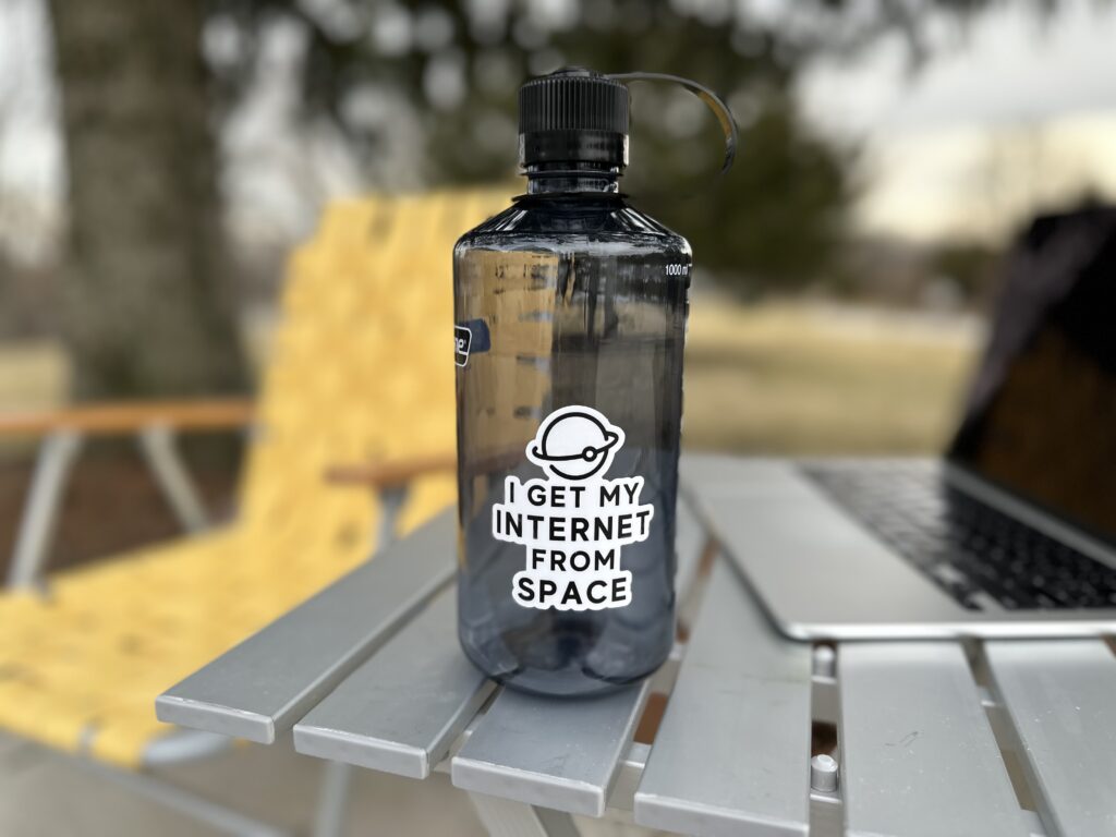 "I Get My Internet From Space" Sticker