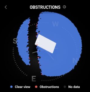 Line missing from the Starlink obstruction map